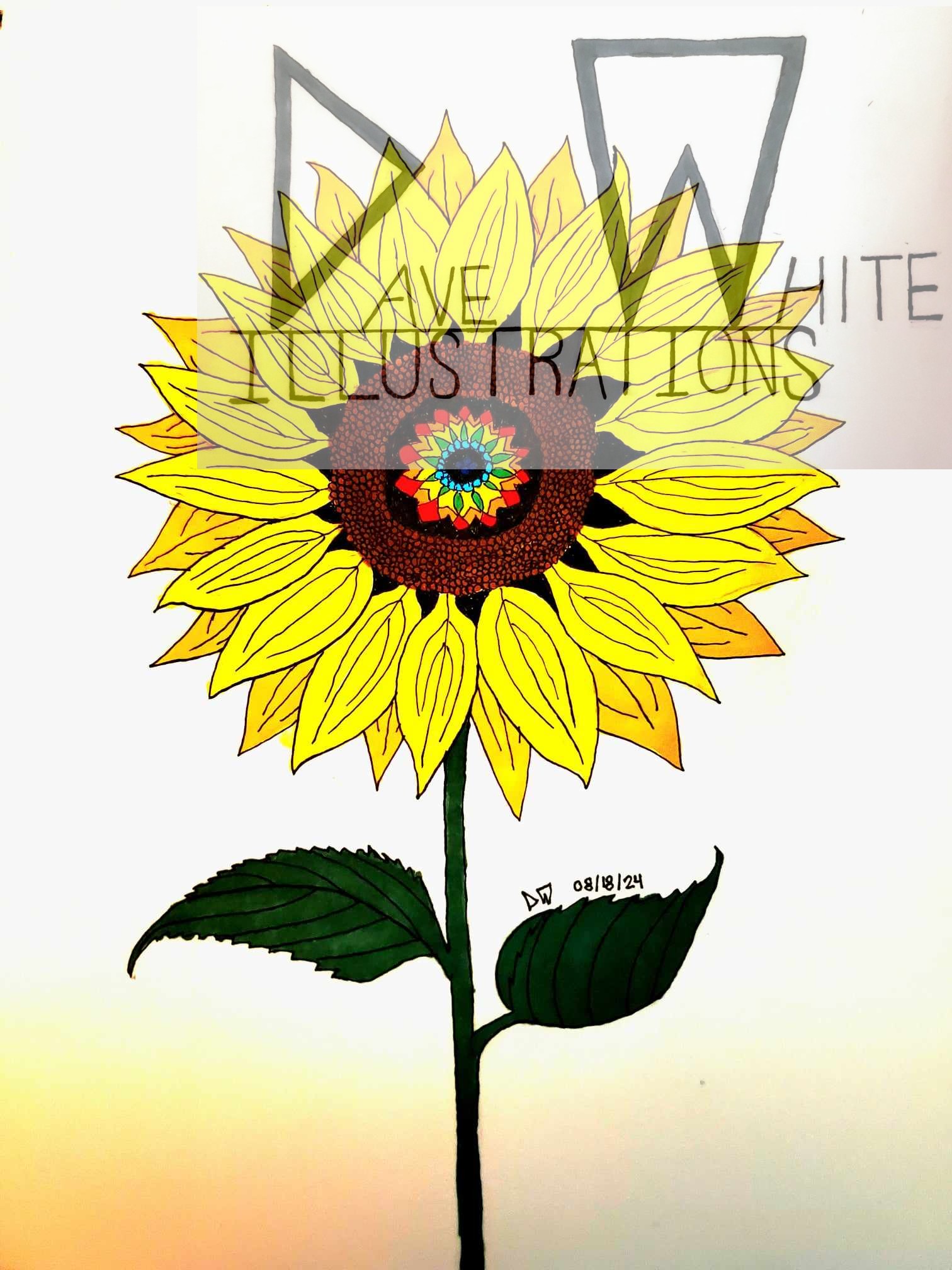 Psychedelic Sunflower