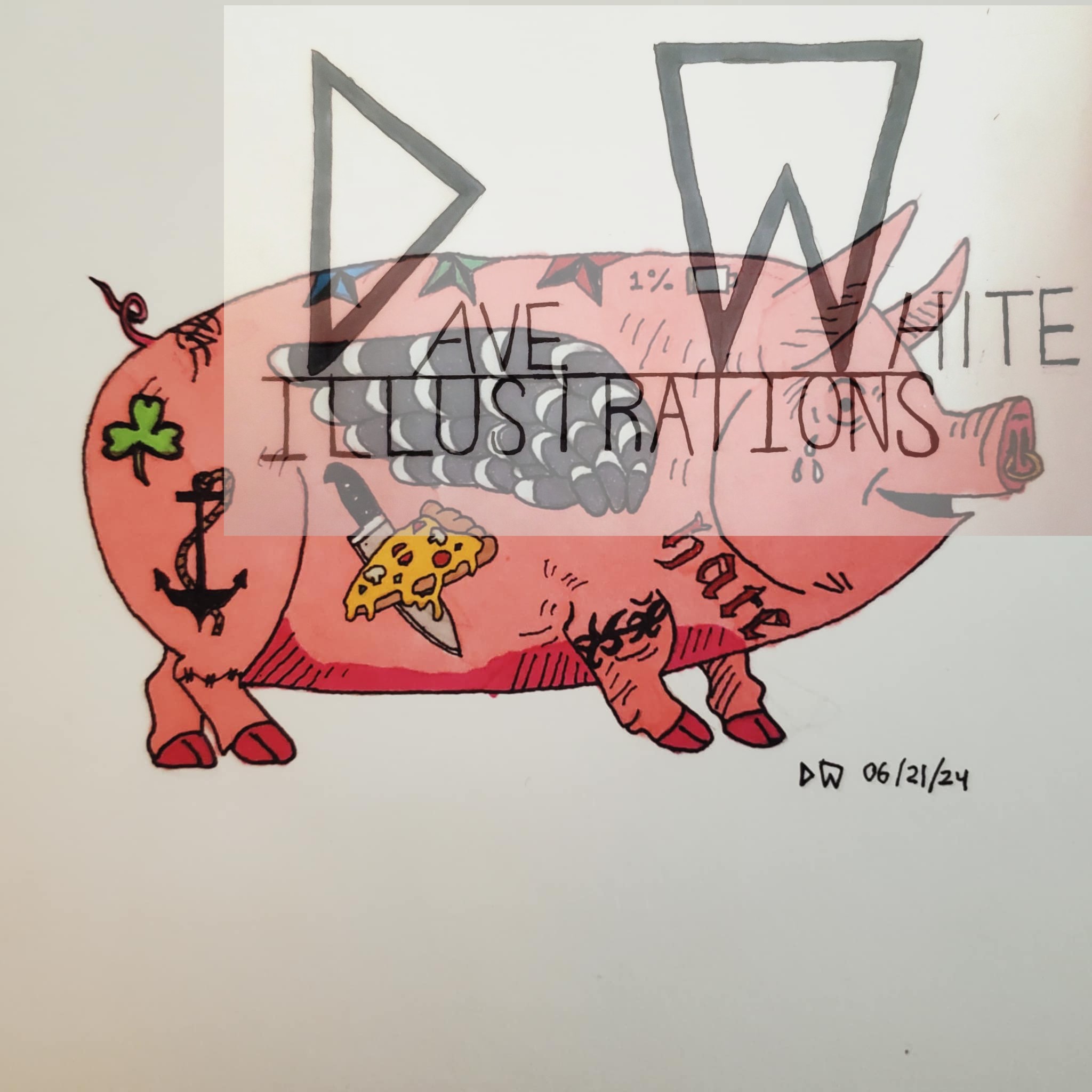 Tattooed Pig