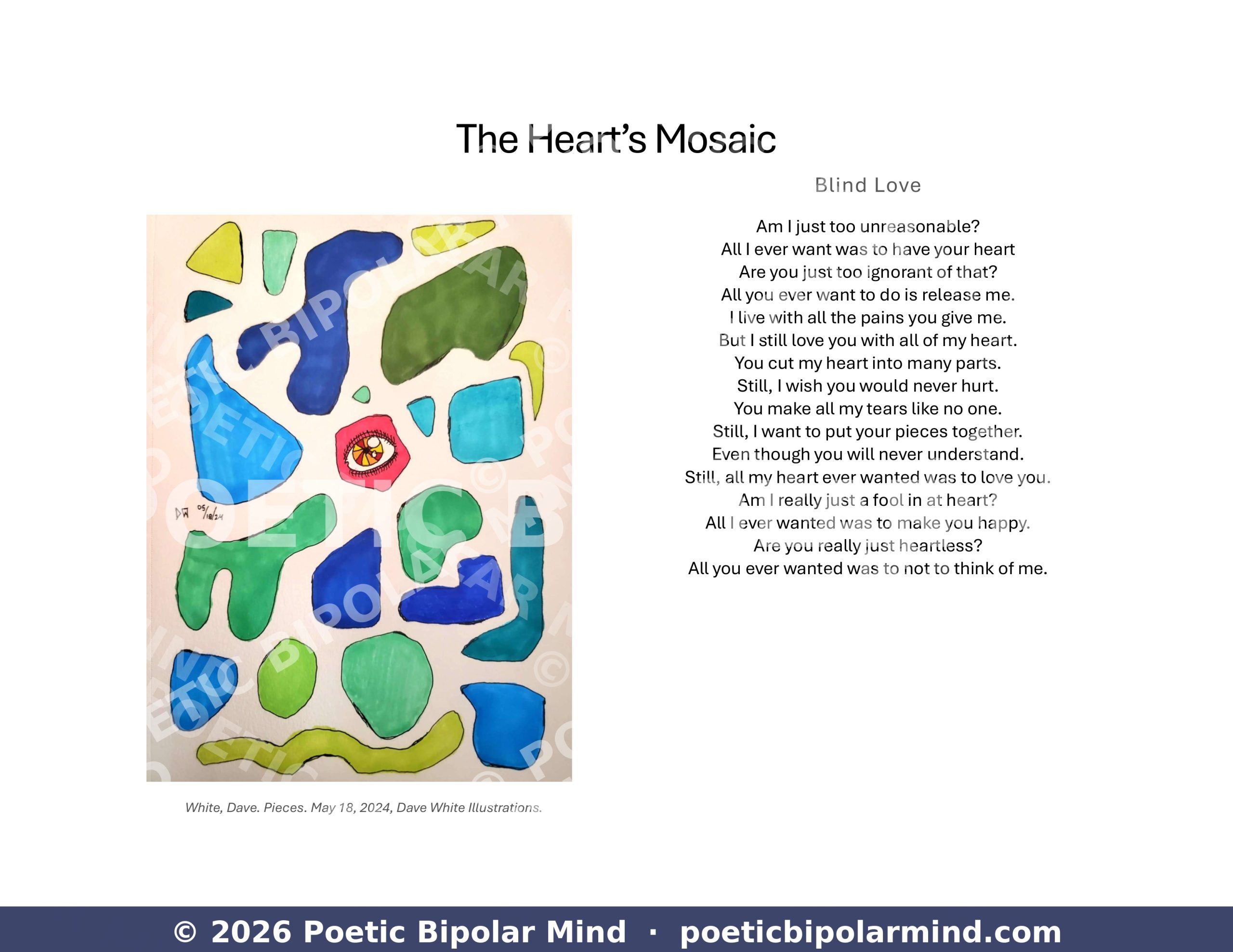 The Heart&rsquo;s Mosaic &mdash; Emotive Fusion Art, illustration by David White