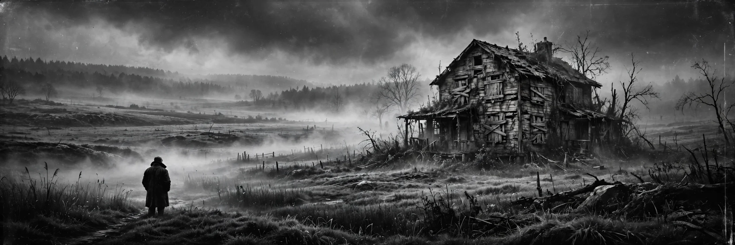 Black-and-white atmospheric image for Pressure System